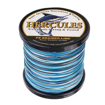 500M 547Yds Camo Blue 10lb-300lb HERCULES PE Braided Fishing Line 8 Strands